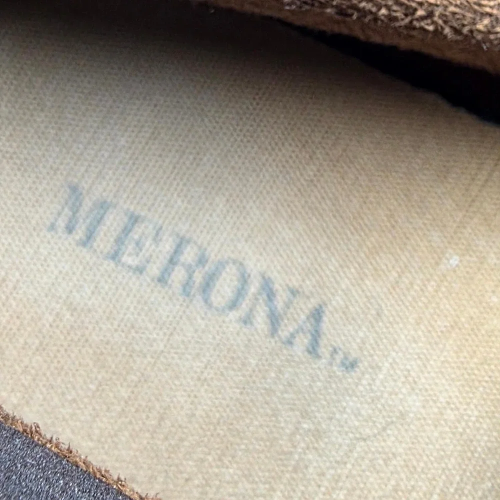 Merona Boat Shoes Mens 9.5 Dark Brown Leather Nautical Deck Shoes Classic Loafer